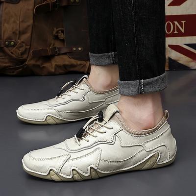 Men's Leather Sneakers Lace Up Octopus Boots Outdoor Casual Shoes Plus Size 39-46