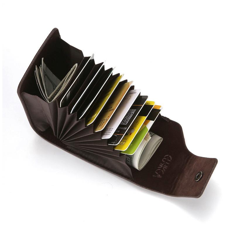 Multi-Card Damen Tasche Unisex Orgel Kartentasche Herren Große Kapazität PU Leder Herren Geldbörse