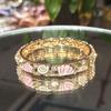 Metal Vintage Cloisonne Bangle Shell Women's Hand Bracelet Starfish Shell Bangle  Gold Jewelry