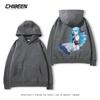 League of Legends LOL Lingluo Puppe Gwen Print Herren Kapuzensweatshirt Herbst und Winter Outdoor Plus Samt Locker Erwachsene Oberteile