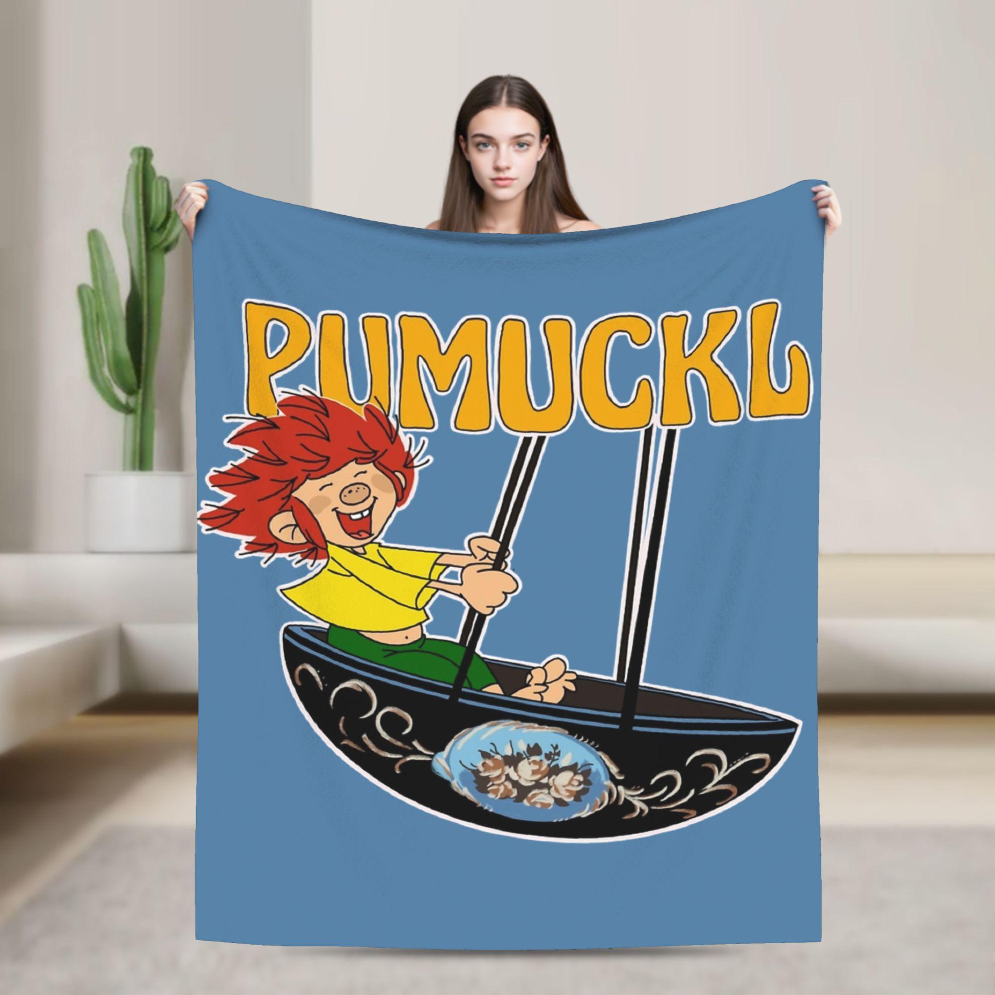 

Pumuckl Cute Elf Fairy Blankets Fleece Autumn Winter Anime Cartoon Portable Ultra-Soft Throw Blankets for Home 50x60in