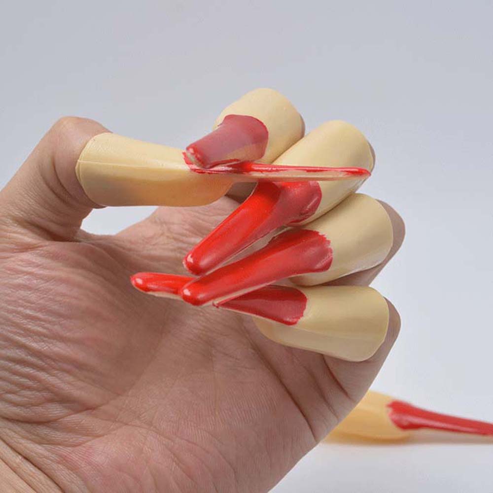 Scary Halloween Fake Fingers Ghost Ghost Claw Prop Halloween Prop Zombie Witch Finger Set  Dress-up
