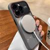 Luxury Magnetic Metal Lens Bumper Protection Case For iPhone 16 15 14 Pro Max 16pro Wireless Charge Hard Clear Cover For Magsafe