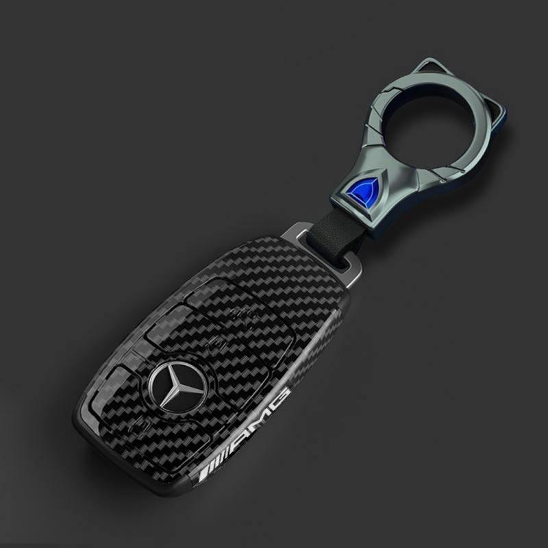 Car Key Rings For Mercedes Benz AMG A B C E S Class W204 W205 W177 W222 GLC CLE CLA GLB GLC GLS Car Key Case Cover Holder Shell