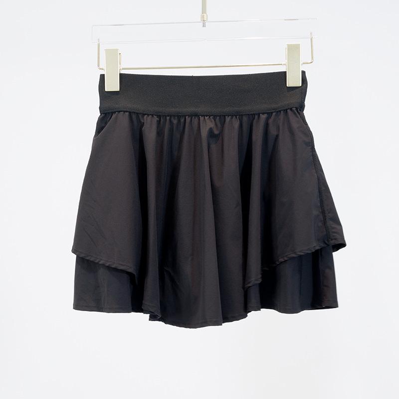 

Женская миди-юбка с высокой талией из ледяного шелка с утягивающими шортами против просвечивания для тенниса, велоспорта, йоги и спорта Size 4 (100-110 lbs)