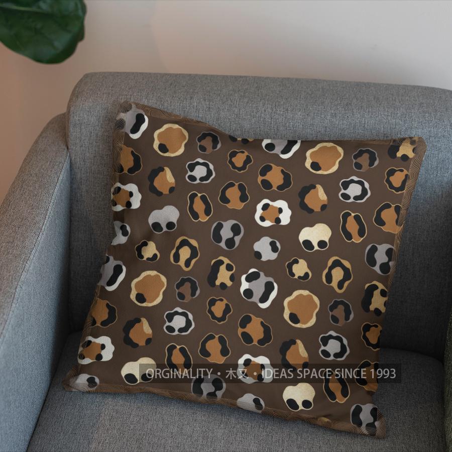 2D Wild Animal Print Abstract Leopard Pillow Cover Pattern Cushion Cover Suitable For Sofa Bedroom Car Pillow Cover
