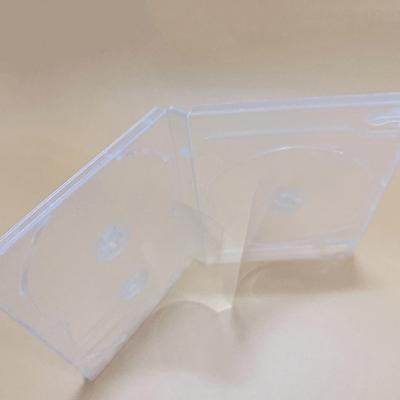 Square Transparent Bottom Cd Box Empty Cd Case Pp Plastic Milky Transparent Cd Case Cd Case Capacity 3 Discs