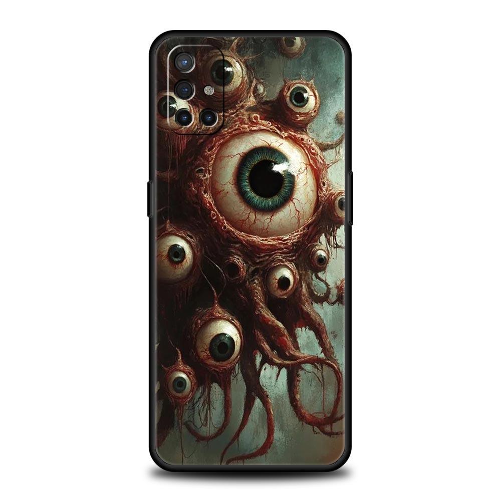 Scary Devil Eye Pattern Case For OnePlus 15 13 12 11 10 9 8 15T 13T 10T 7T Pro 13R 12R 9RT 8T Nord 4 N10 2T CE 2 3 5G Cover