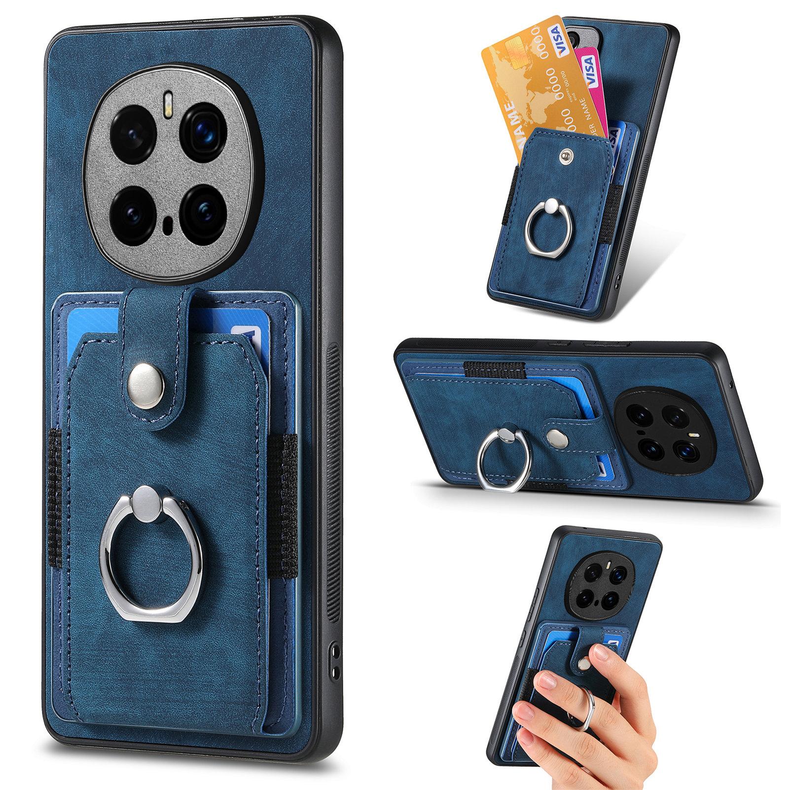 

For Honor Magic7 Pro 5G Phone Case Leather Back Cover with Card Slots Kickstand Brown