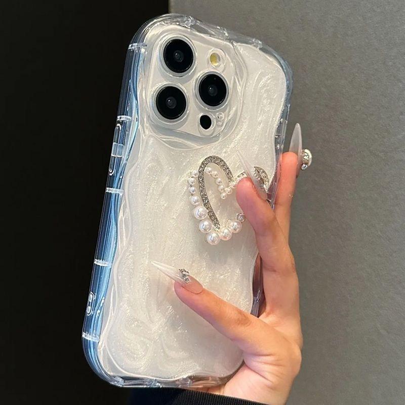 Niche Pearl Love Applies To Apple 15plus Mobile Phone Case iPhone12promax Anti-drop 14 Cute 13 New