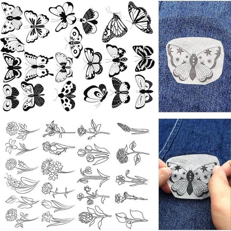 

Eco-friendly Water-Soluble Embroidery Stabilizer with Butterfly Floral Design 29.7x21 cm