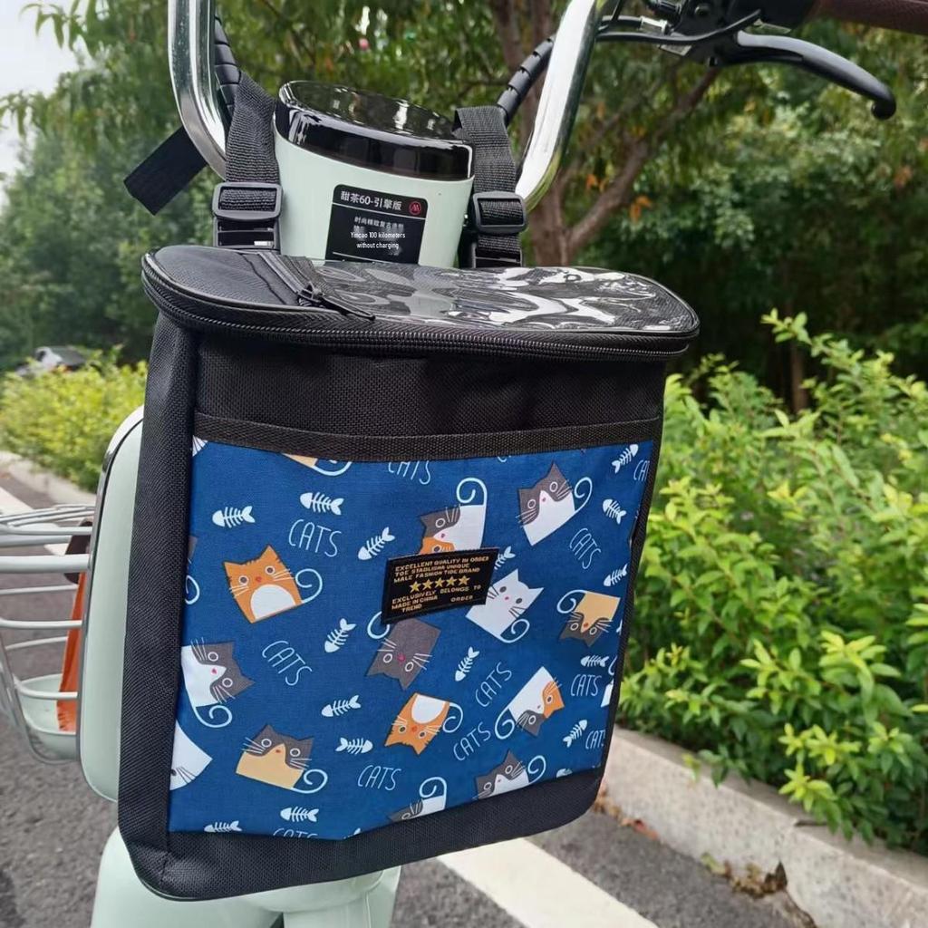 Large-Capacity Waterproof Storage Bag with Front Pocket for Electric Scooters & Bicycles