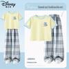 Disney Girls' Floral Summer Short Sleeve & Wide-Leg Pants Set