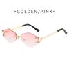 New claw hook sunglasses fashion polygonal frameless sunglasses high sense personality funny trend sunglasses