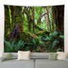 Forest Landscape Tapestry Tropical Jungle Natural Scenery Wall Hanging Rug Camping Tent Witchcraft Bedroom Home Decor Blanket