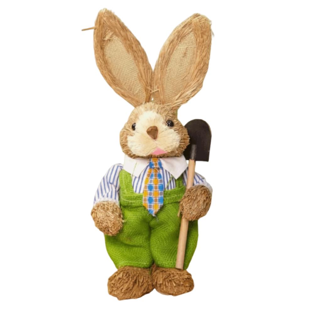 Realistic Design Woven Bunny 35cm Size Bunny Figure Easter Straw Rabbit  Window Display