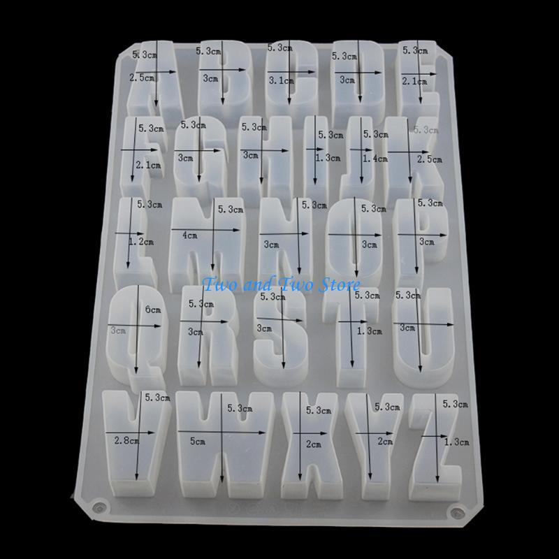 HX6F Resin Silicone Mold English Lowercase Letter Pendant Resin Mold DIY Jewelry Making Letter Keychain Epoxy Craft B чистый