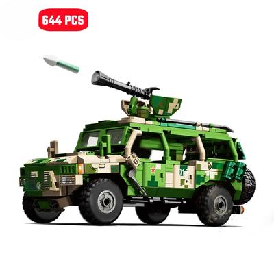 Militärserie Patrouillenfahrzeug Bausteine MOC Auto Konstruktionsset für Jungen Pädagogisches Spielzeug Weihnachtsgeschenke