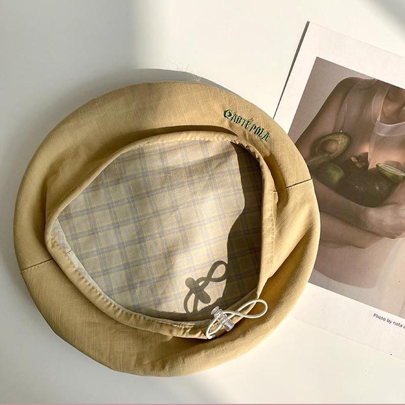 Beret Double Sided Japanese Spring Ladies Versatile Sweet And Cute Painter Hat