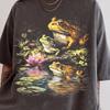 Frosch Vintage Grafik T-Shirt, Retro Amphibien Natur Tee, Cottagecore Geschenk