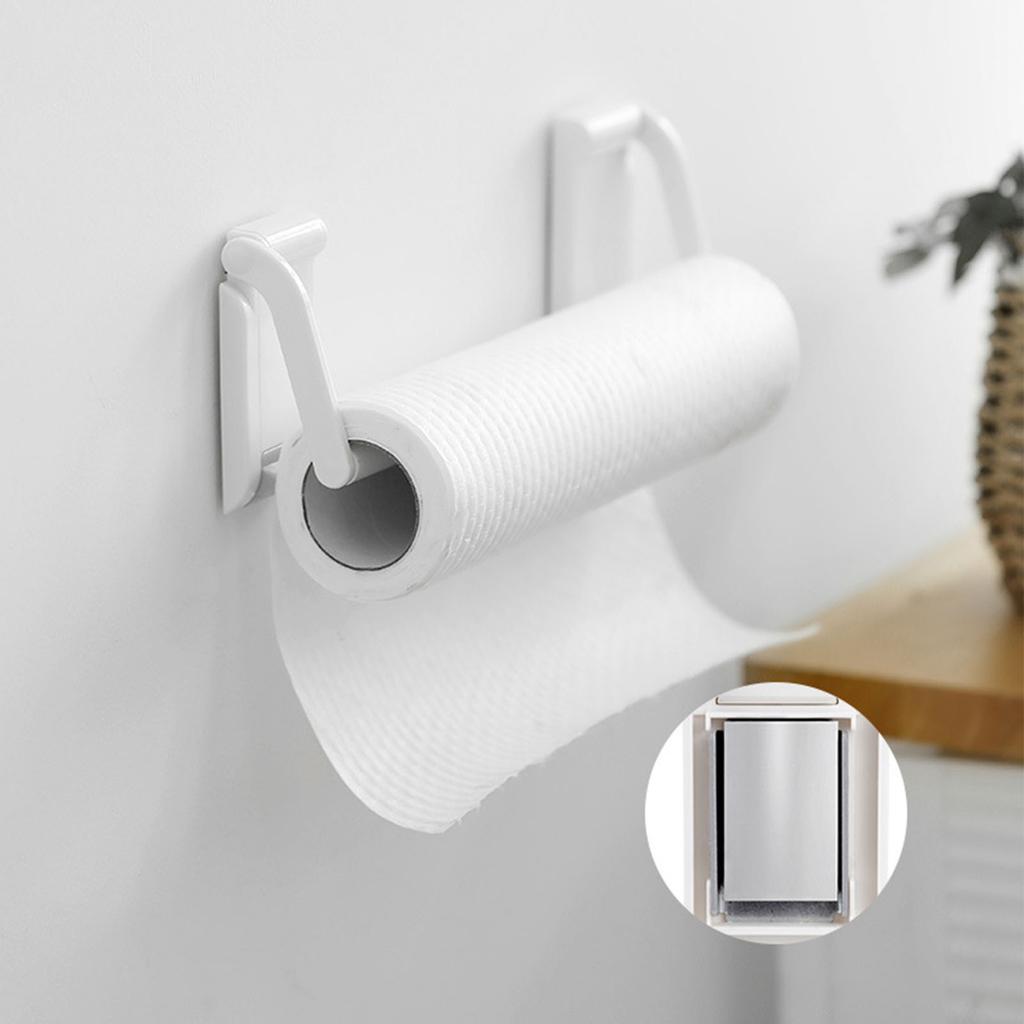 Wall Paper Towel Holder Magnetic Space Saving Wall Mount Tissue Roll Rack for Kitchen Office Fridge