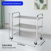 Three-Tier Stainless Steel Meal Cart for Restaurant and Hotel Use