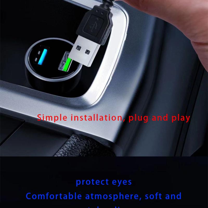 2M/3M Waterproof LED Strip Light Neon Light Glow EL Wire Rope Tube Cable USB Car Party Decoration