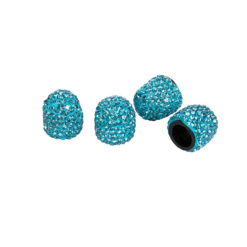 4 Pcs Diamond Valve Stem Caps Crystal Rhinestone  Universal Car Tire Valve Caps Diamond Shining Dustproof Caps Car Accessories