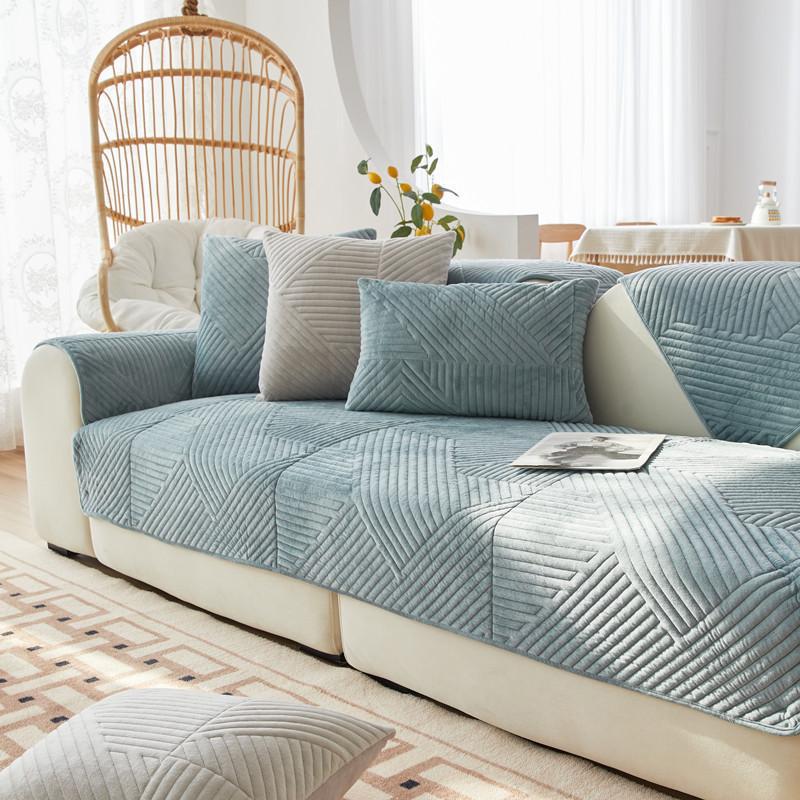 

Чехол для дивана Crystal Velvet для домашних животных, собак, детей, ковриков, кресел, мебели, защитный чехол для нескользящей современной кушетки, чехлы для гостиной 70*70cm синий