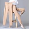 Harem Pants Women's High-waisted White Feet Pants Tight-fitting and Thin Long Pants All-match Trendy Professional Suit Trousers