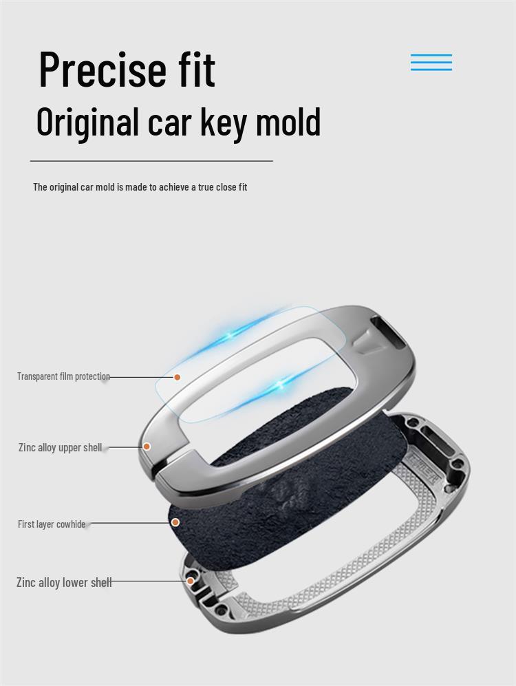 Premium Metal Key Case for Hongqi H5, H7, HS5, and HS7 Car Remotes