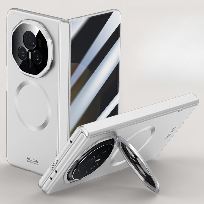 Business-friendly HONOR Magic V3 Phone Case Folding Matte Honor Magnetic Lens Stand Spring Hinge Sleeve