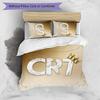 Set Lenzuola Stampate Cristiano Ronaldo 3 Pezzi Copriletto Accogliente Traspirante come Regalo per Inaugurazione Casa o Festa