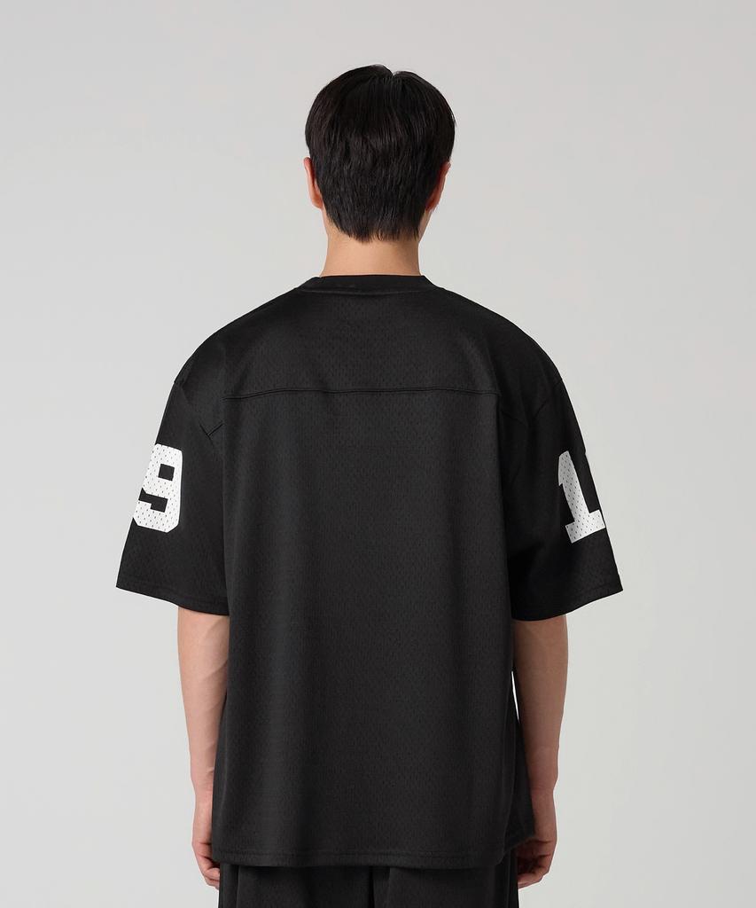 CHAMPION College Mesh Football Jersey T-Shirt Black