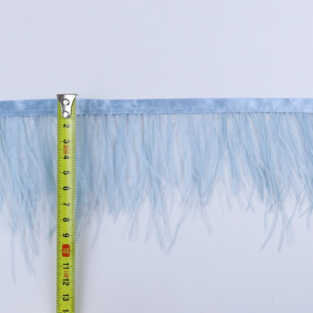 Feather8-10cm Light Purple Ostrich Feather Trims 1m 5m 10m for Crafts High Quality Plume Fringe Cosplay Festivals Clothing Ribbon Decor