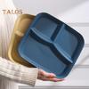Farfurie dreptunghiulară cu 3 compartimente PP de calitate alimentară Se poate spăla în mașina de spălat vase Adulți Copii Mic dejun Gustare Legume Mâncare Alimente Vase de servire Accesorii pentru bucătărie