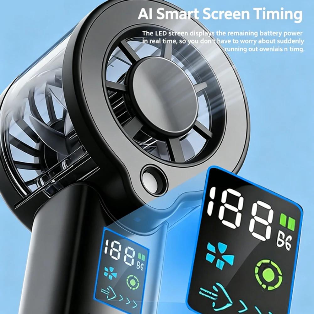 3000mAh High-speed Handheld Electric Fan Semiconductor Refrigeration Fan USB Rechargeable Water Replenishing Spray Fan Outdoor