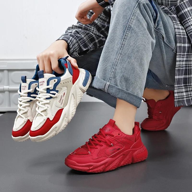 Mode Herenschoenen Lente Zomer Nieuwe Koppelschoenen Mode Casual Mesh Ademende Sneakers Heren Hardlopen Casual Sneakers Zapatos Mujer