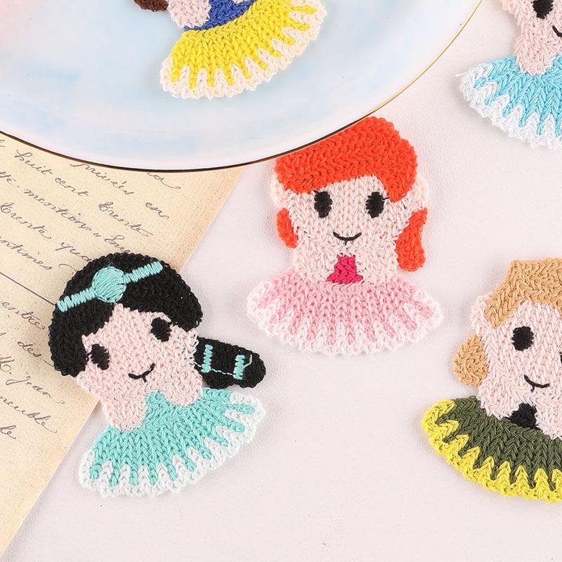 Computer Embroidery Label Princess Cute Children Bb Clip Hair Accessories Accessories Diy Hand Account Accessories Patch Embroidery Sticker