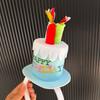 Süße Happy Birthday Kerzenhüte für Kinder Erwachsene Geburtstagsfeier Dekorationen Bunte Kuchenhüte Foto Requisiten Jungen Mädchen Haarspangen