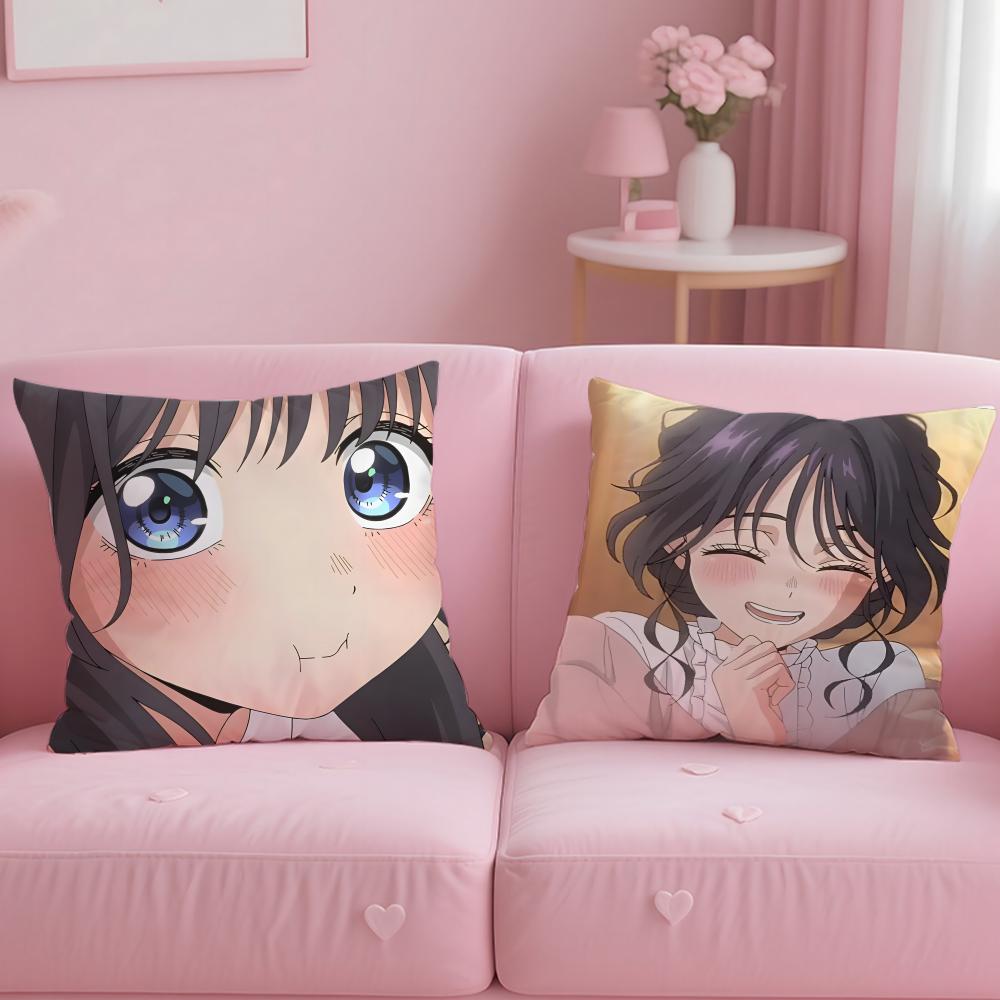 anime Kaoruko Waguri Cushion Cover Comfortable Reversible Pillow Cover Ideal for Car Sofa Bedroom & Beyond