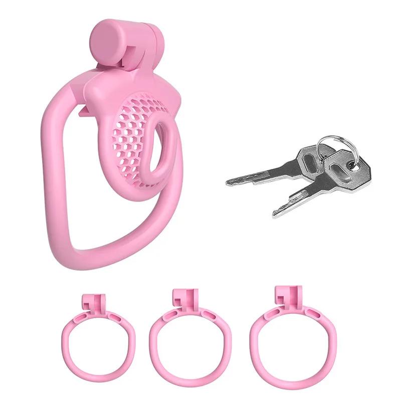 2025 New Upgrade Detachable Adjustable Snap Ring ABS Chastity Cage Men's CB Cock Cage SM Plastic Urethral Lock Device Penis Toys