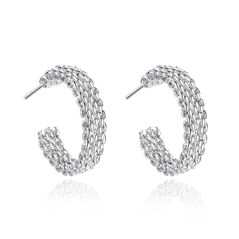 Mode Ohrring für Frauen Runder Creolen Ohrring Weihnachtsgeschenk Party Hochzeitsschmuck
