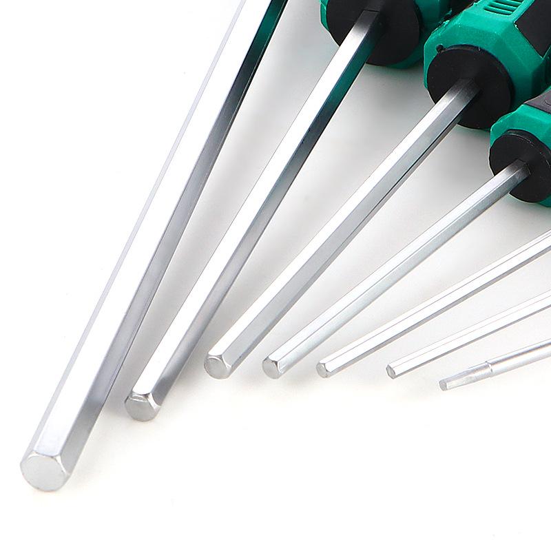 Magnetic Hex Key Screwdriver Set: Sizes H2-H8, Straight Shank