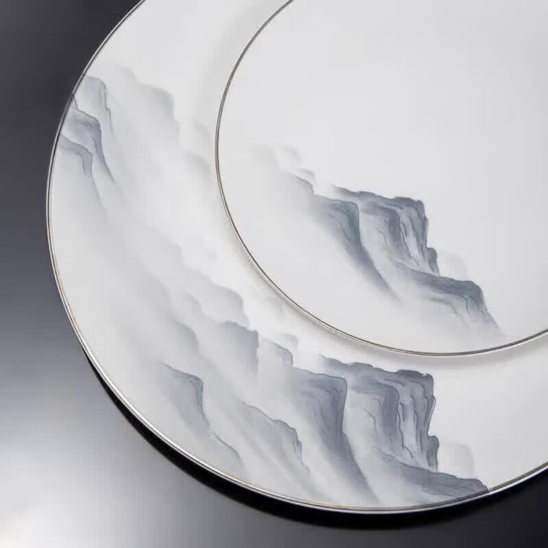 ZLIII New Chinese Landscape Ceramic Tableware Set