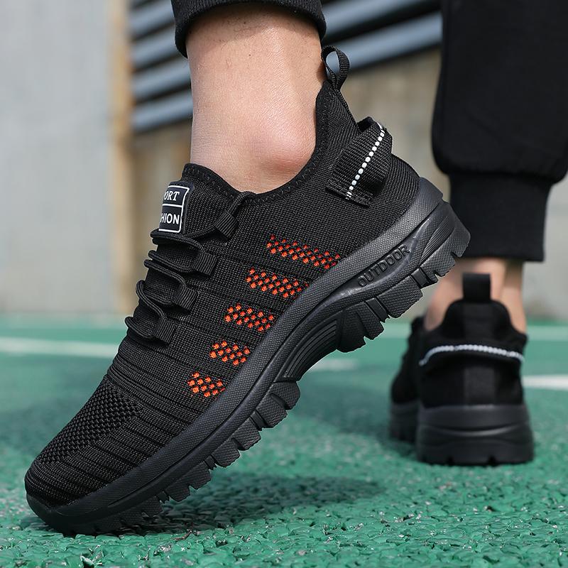 Trendy Men'S Outdoor Running Sneakers Breathable Non-Slip Comfortable  Walking Casual Shoes New Male Footwear Lace Up Flat Shoes