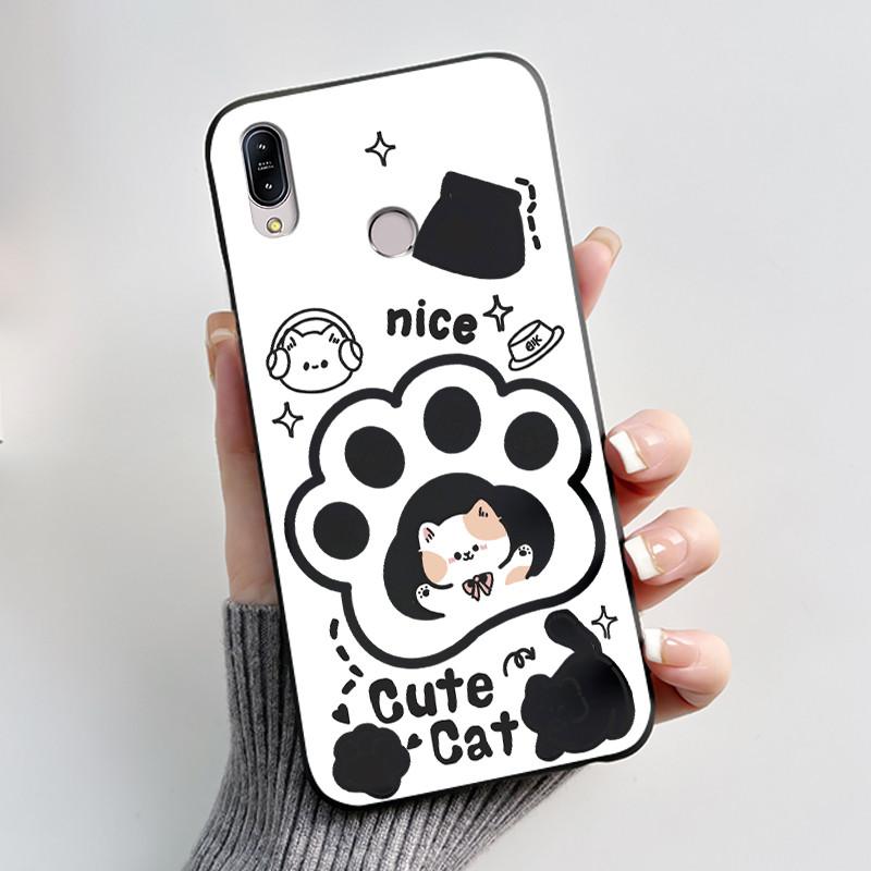 Casing For Asus Zenfone Max M2 ZB633KL X01AD X01BD Phone Case Aesthetic Fashion Cute Cat Black Silicone Shockproof Cover Bumper