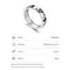Modian 925 Sterling Silver Money & Diamond Pattern Stackable Finger Ring Trendy Punk For Women Fine Jewelry Gift