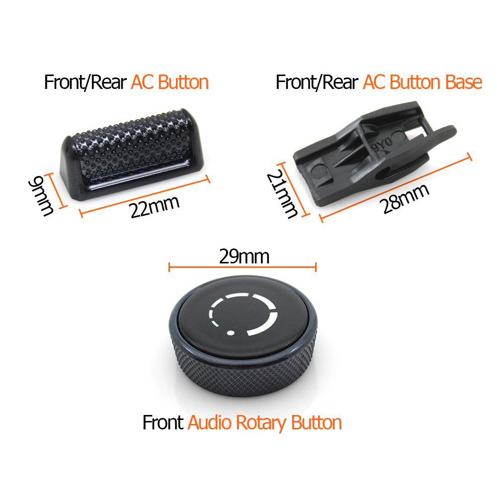 Car Front Rear Air AC Switch Button Cover Audio Volume Control Knob For Porsche Panamera 976 Macan 95C Cayenne 9YA-2 2024-2026