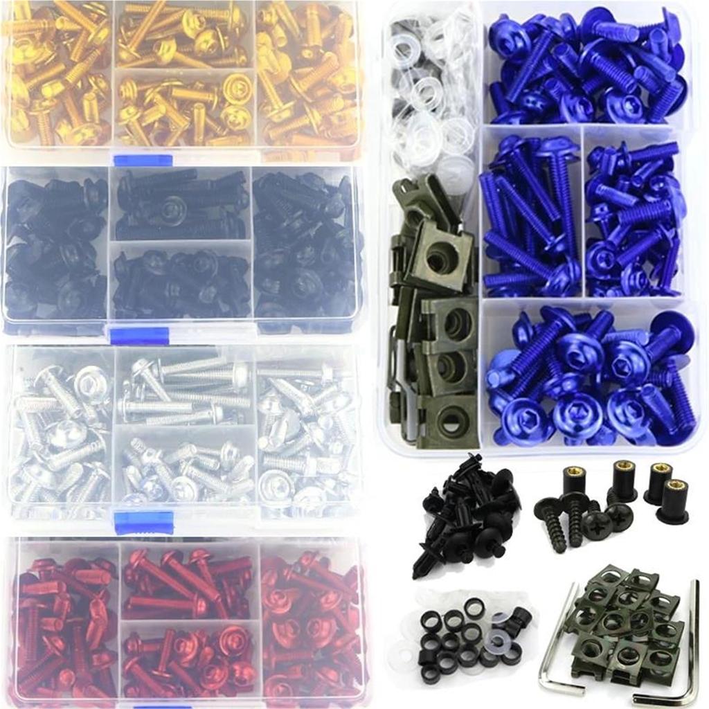 Fits Versis-X 250 Motorcycle Bolts & Screws Fairing Bolt Kit Bodywork Screw Windscreen Nut Parts Fairing Nut (Black)